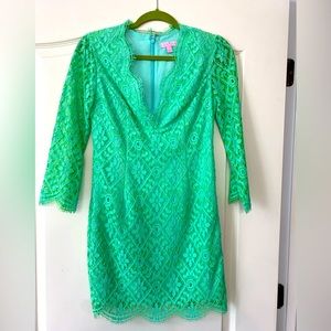 Lilly Pulitzer Green Lace Dress